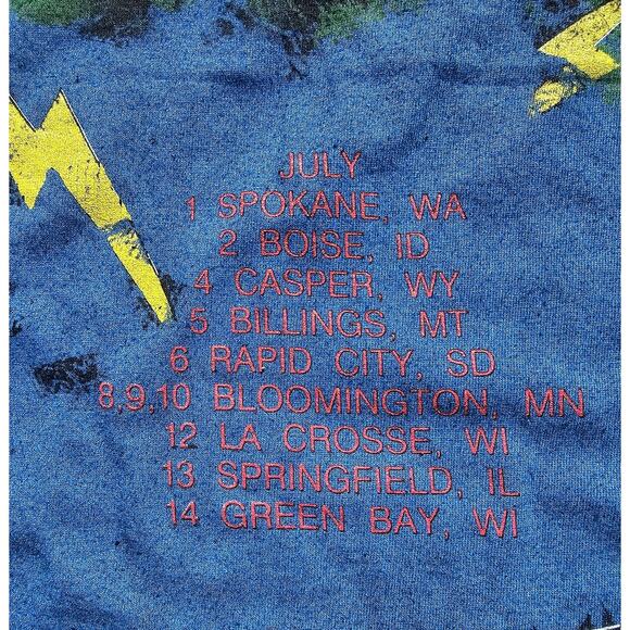 Vintage TESLA Tour Band Graphic Shirt 1988 CHED Anvil Single Stitch USA - Picture 8 of 9